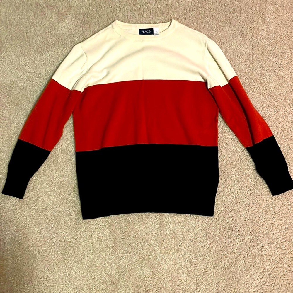 PLACE Sweatshirt - Red, White And Black - Youth XXL - Boys Size 16 - Gently Used